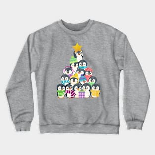 Baby penguins Xmas Tree Crewneck Sweatshirt